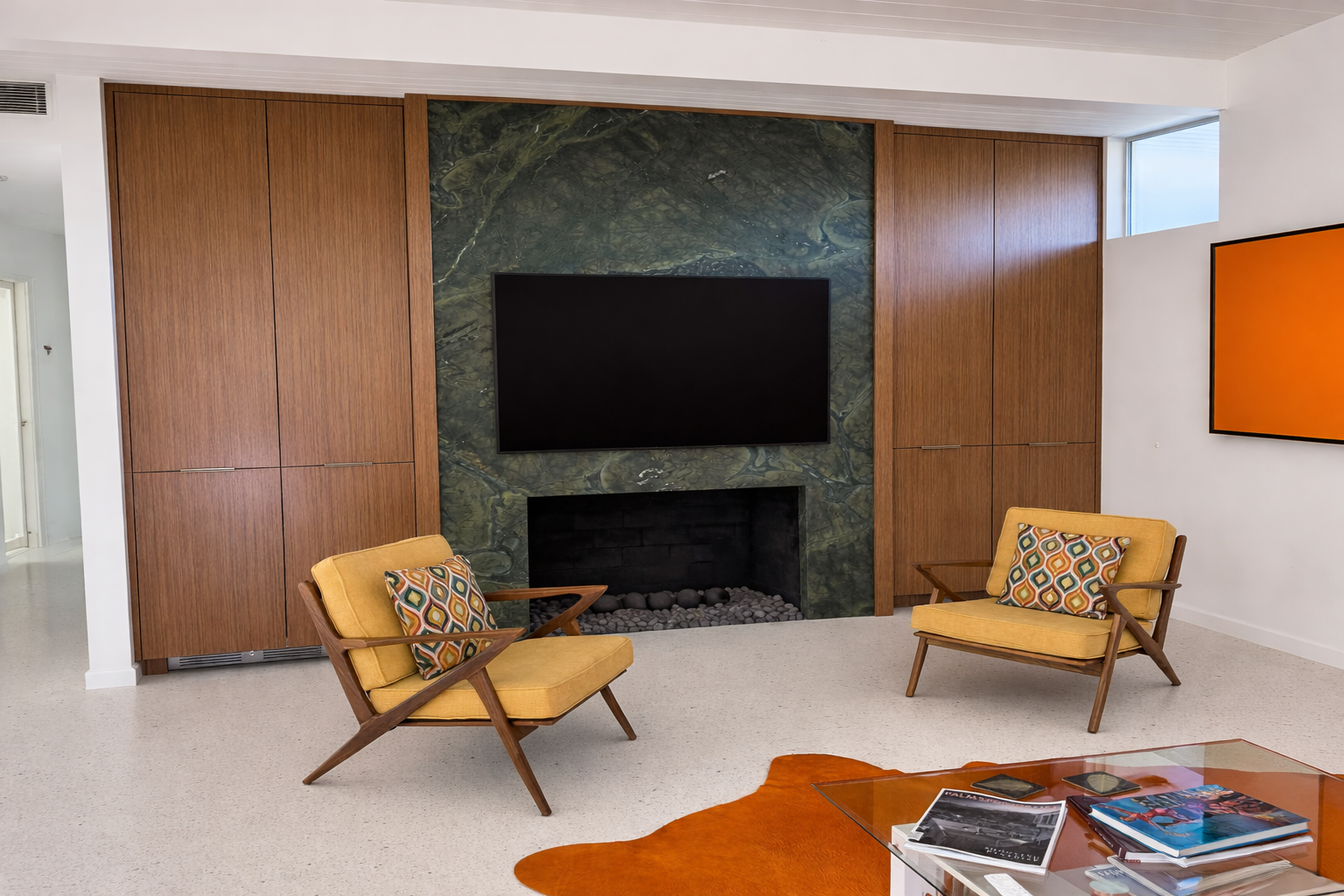 Living Area Cabinet & Shelves — photo