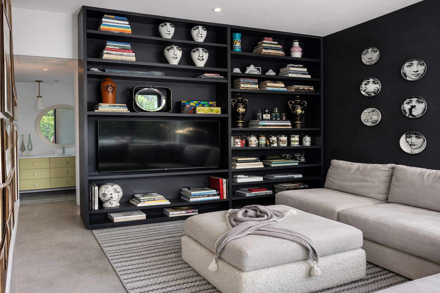 Living Area Cabinet & Shelves — photo