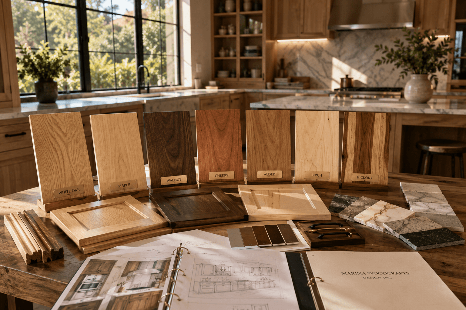Best Wood for Kitchen Cabinets Guide | Marina Woodcrafts Woodland Hills
